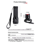 2 Packs Bike Light Set Super Bright Focus Adjustable Front Headlight and Rear LED Mountain Bicycle Light, Mount Included（Battery not included）