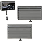 2 Pack Car Garage Key Holder & Car Key Holder for Wall, Small Toy Car Garage - with Opening Door, Effortless Wall Mount Organizer for Entryway(Grey)