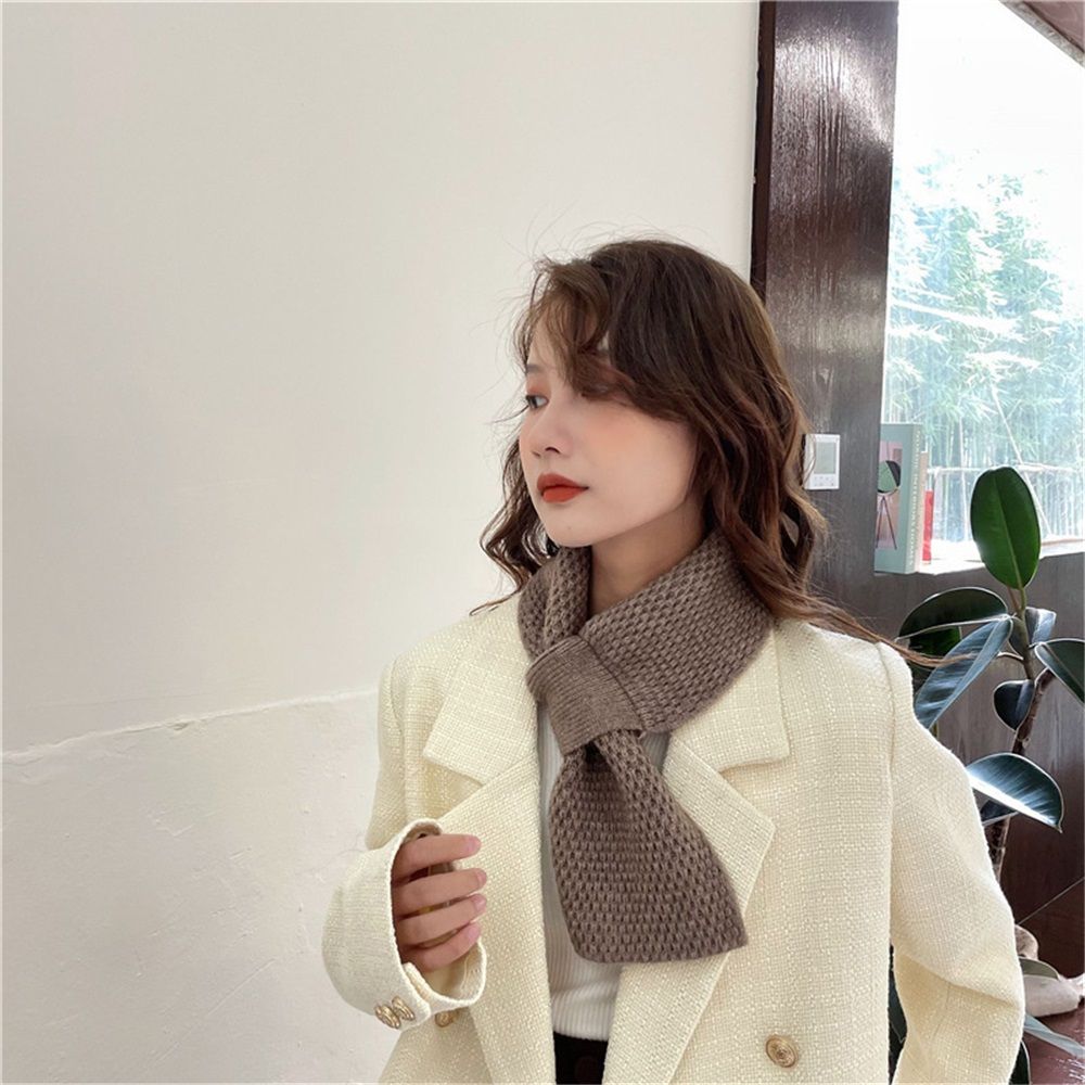 Winter Knit Warm Scarves Thick Scarf Cold Weather Soft Neck Warmer for Women Men, Shawl Neck Collar Breathable Warmer Cold Weather (khaki)