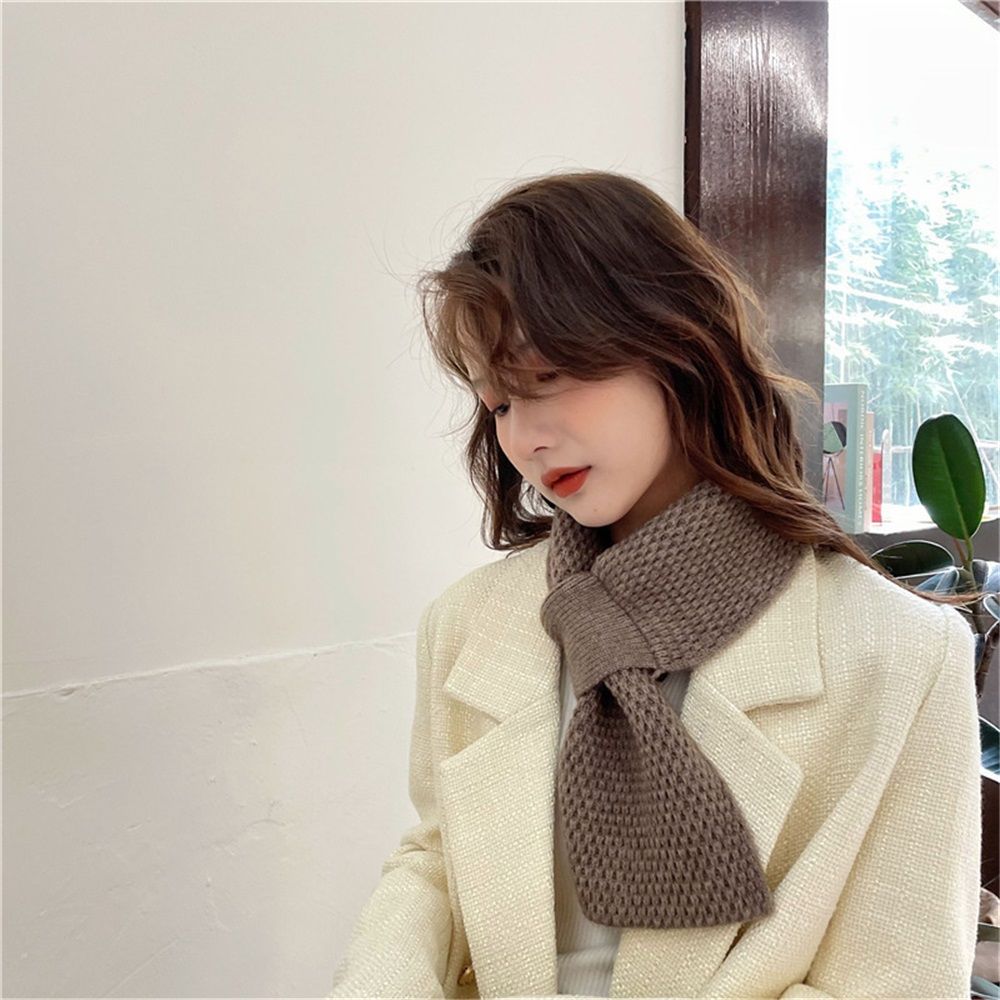 Winter Knit Warm Scarves Thick Scarf Cold Weather Soft Neck Warmer for Women Men, Shawl Neck Collar Breathable Warmer Cold Weather (khaki)