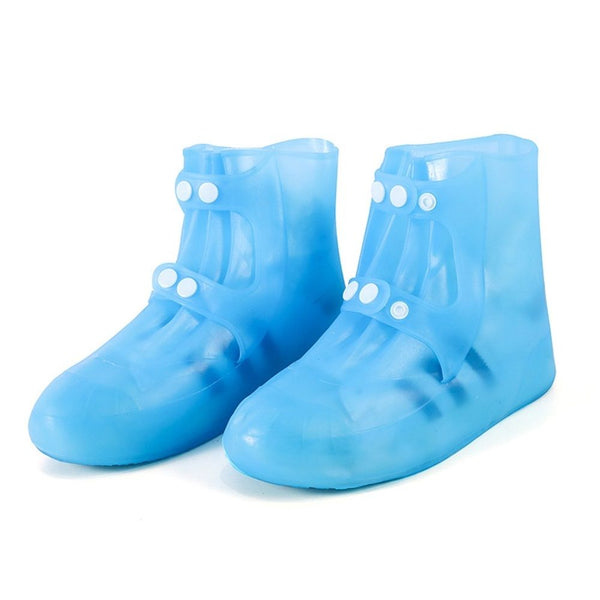 Waterproof Shoe Covers Non-Slip Rain Shoe Covers Reusable pvc Shoes Covers For Rain Resistant Rain Boots For Men Women Outdoor Overshoes Protection（M,BLUE）（Only shoe covers）