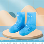 Waterproof Shoe Covers Non-Slip Rain Shoe Covers Reusable pvc Shoes Covers For Rain Resistant Rain Boots For Men Women Outdoor Overshoes Protection（M,BLUE）（Only shoe covers）