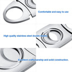 Cigar Cutter Set (6 Pack), Guillotine Double Blade, Cigar Accessories for Men, Stainless Steel Smoking Accessories Tool, Portable Sharp Clean Cut - Silver