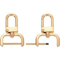 2pcs Detachable Snap Hook Swivel Clasp w/Screw Bar Bag Strap Hardware Replacement, for Bag Strap Purse Lanyard DIY Craft Hardware (1 Inch, Gold)