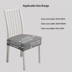 Waterproof Seat Covers for Dining Room Chairs Set of 4, Stretch Jacquard Removable Washable Chair Seat Slipcovers Protector, No Rear Covers, light gray（Only chair covers）