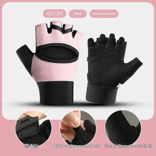 1 Pair Essential Training & Weightlifting Gloves, Fingerless Workout Gloves, for Secure Hold and Palm Padding Protection
