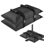Umbrella Base Weights Sand Bags, 2 Pack 45lbs Fillable Weight Bags to Hold Things Down, Black Weighted Base Sandbags for Outdoor Furniture Patio Cantilever Umbrellas Stand (Without Sand)