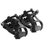 1 pairs Bike Bicycle Toe Clips Cage ONLY - Convert Pedals to Dual Function Pedals - Ride with Sneakers - black