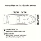 Trailerable Boat Cover – 600DHeavy Duty Waterproof Tarp with Storage Bag, Designed for V-Hull, Fish & Ski, Runabout, Bass & Fishing Boats,23-25FTBlack