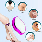Pink Crystal Hair Eraser for Women Men, Reusable Painless Body Hair Remover, Portable Exfoliation Epilator Tool to Remove Hair on Arms Legs Back