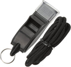 100 Pack Pea-less Plastic Whistles with Lanyards, Loud Crisp Sound Sports Whistle for Coaches, Referees & Officials, Durable Lightweight Outdoor Training Equipment