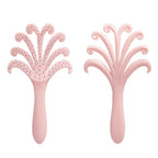 New light purple  Octopus Scalp Massage Comb, Gentle Fluffy Wide Tooth Hair Brush, Portable Wet Dry Use Detangling Hair Comb