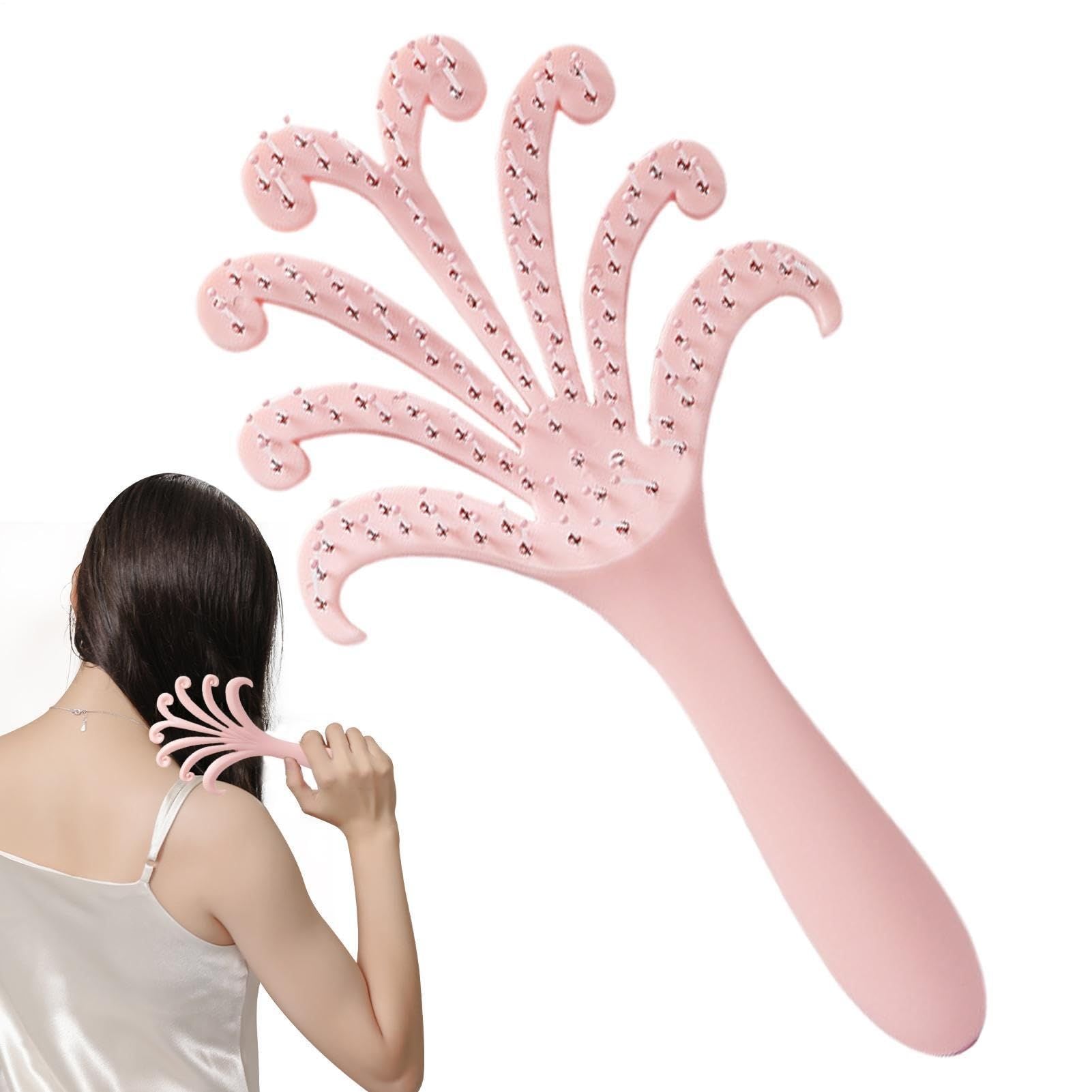 New light purple  Octopus Scalp Massage Comb, Gentle Fluffy Wide Tooth Hair Brush, Portable Wet Dry Use Detangling Hair Comb