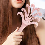 New light blue  Octopus Scalp Massage Comb, Gentle Fluffy Wide Tooth Hair Brush, Portable Wet Dry Use Detangling Hair Comb