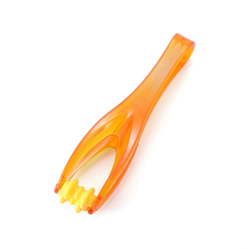2Pcs Foot & Finger Roller Massager, Amber‑Colored Plastic Acupoint Massage Tool, Boost Blood Circulation, Relieve Finger Pain and Stress for Hands and Feet