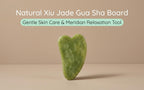 Natural Xiuyu Jade Heart‑Shaped Gua Sha Board（10 pieces）