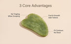 Natural Xiuyu Jade Heart‑Shaped Gua Sha Board（10 pieces）