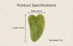 Natural Xiuyu Jade Heart‑Shaped Gua Sha Board（10 pieces）