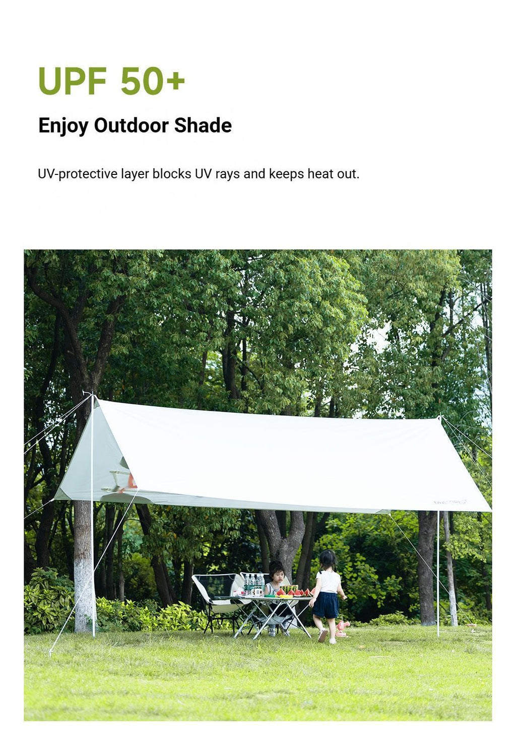 black Canopy Version-Canopy+Folding Table+2 Moon Chairs