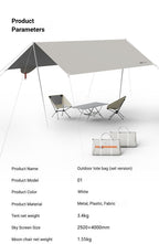 black Canopy Version-Canopy+Folding Table+2 Moon Chairs
