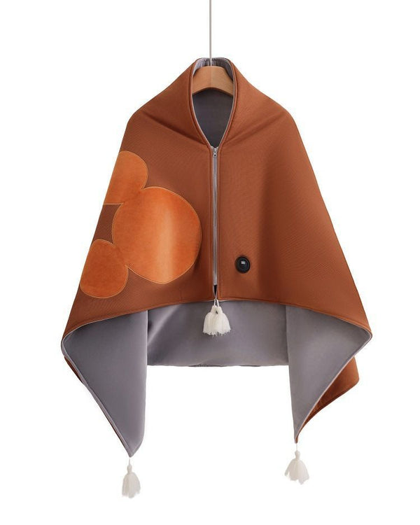 Graphene Heated Shawl with 3-Level Temperature Control (Brown)