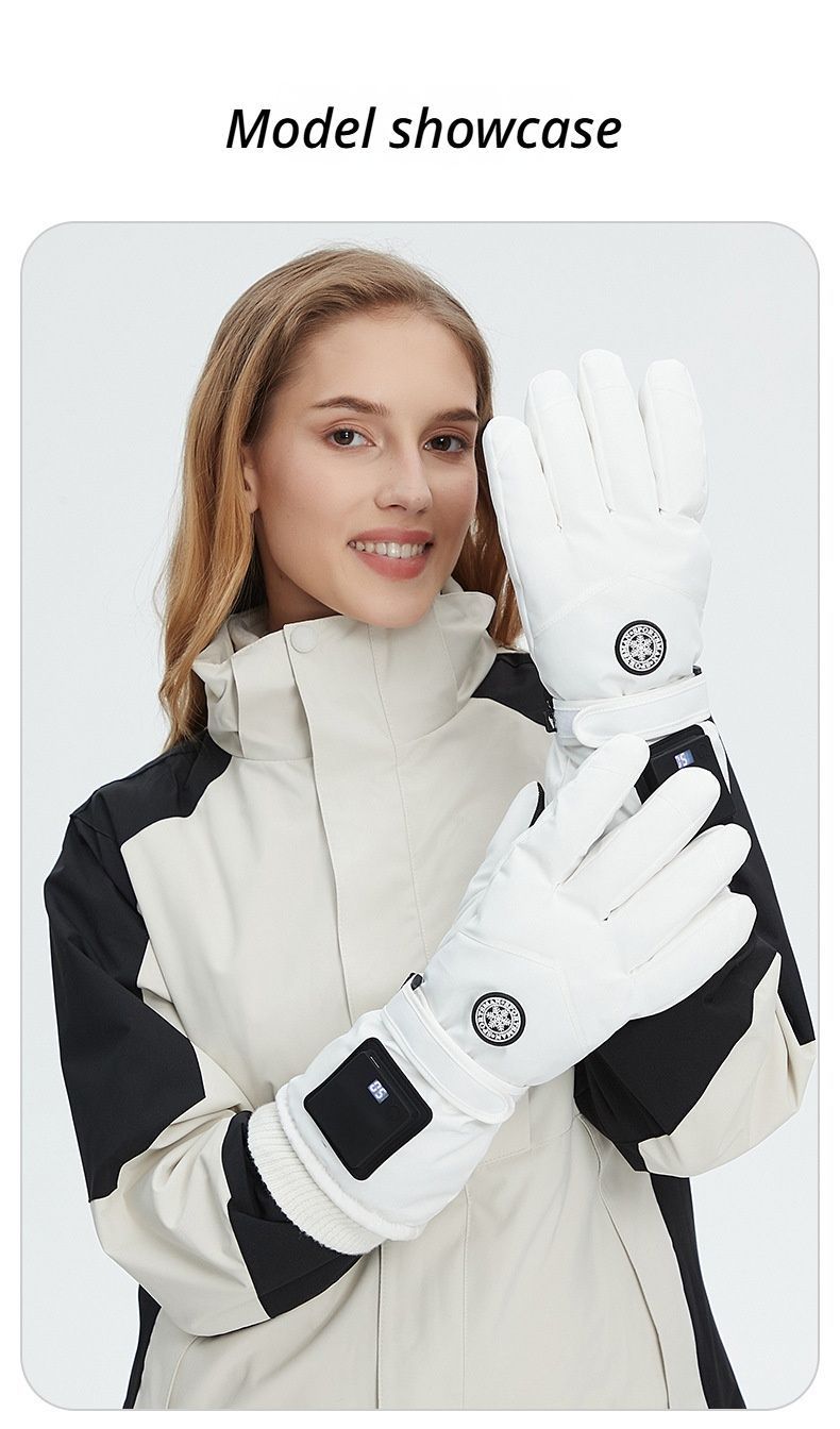 Outdoor Smart Heated Winter Gloves Black