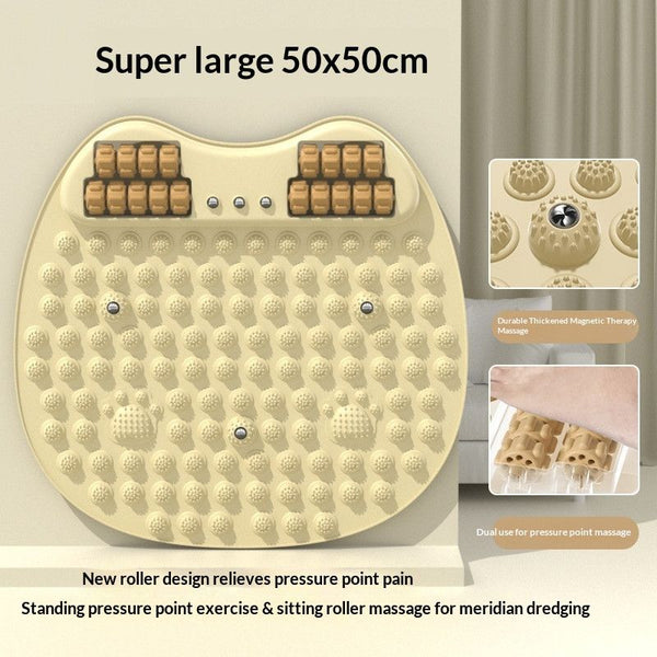 Acupressure Mat with Rollers - Beige