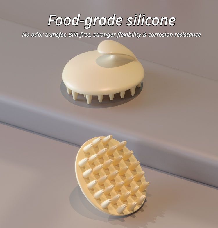 Scalp Massage Shampoo Brush-Cream Yellow
