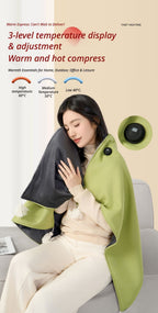 USB Washable Heated Shawl-No Power Bank Included-Apricot