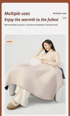 USB Washable Heated Shawl-No Power Bank Included-Green