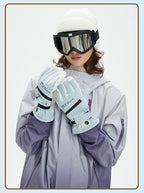 Winter Self-Heating Windproof Touchscreen Gloves-Beige Black