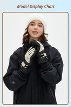 Winter Self-Heating Windproof Touchscreen Gloves-Black Gray