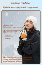 Winter Self-Heating Windproof Touchscreen Gloves-Blue and White