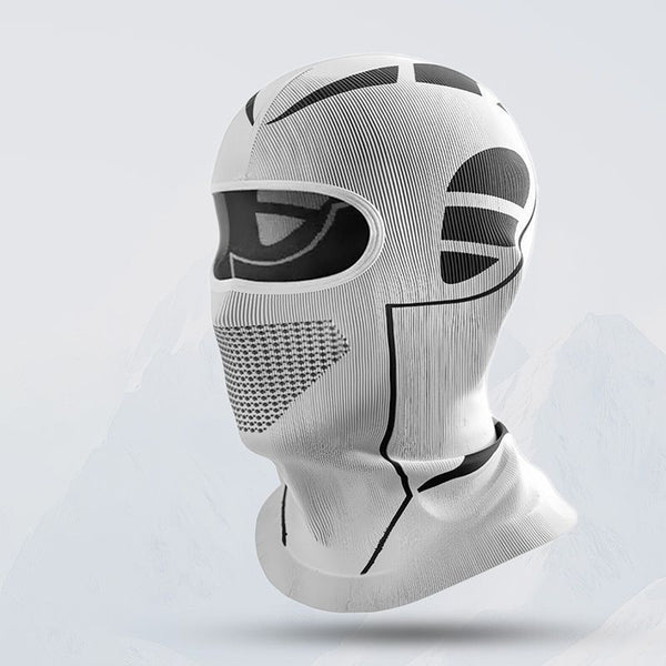 Windproof Thermal Full-wrap Balaclava - Black and White