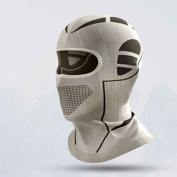Windproof Thermal Full-wrap Balaclava - White and Grey