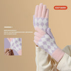 2Pcs Touchscreen Knitted Gloves Beige
