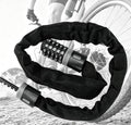 Bike Combination Lock - Black Grey, 0.9m