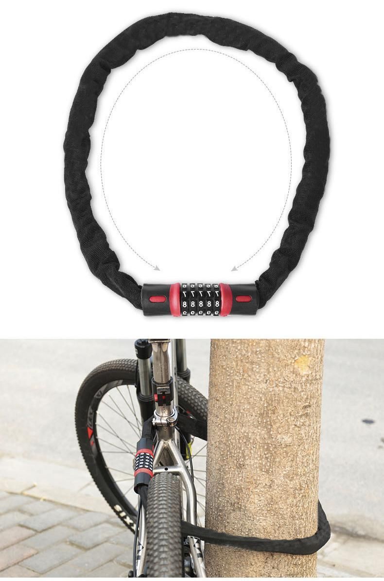 Bike Combination Lock - Black Grey, 1.2m