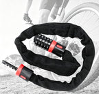 Bike Combination Lock - Black Red, 1.2m