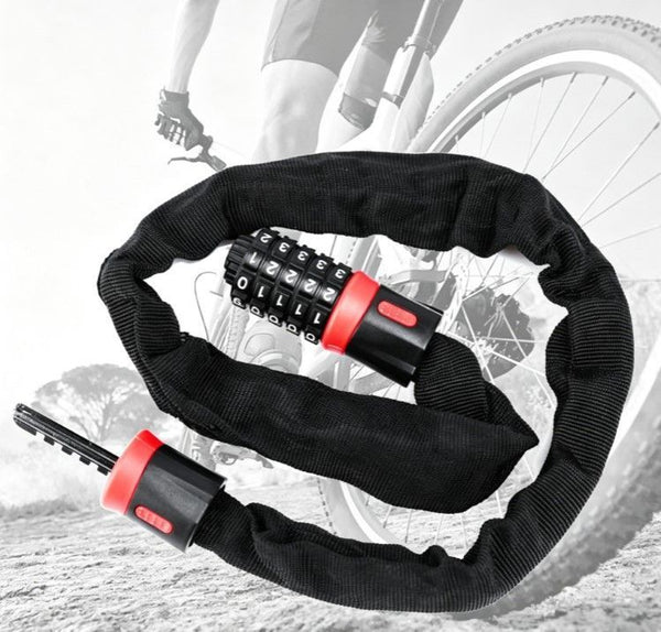 Bike Combination Lock - Black Red (1.2m)