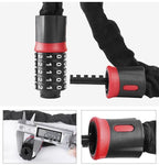 Bike Combination Lock - Black Red, 1.5m