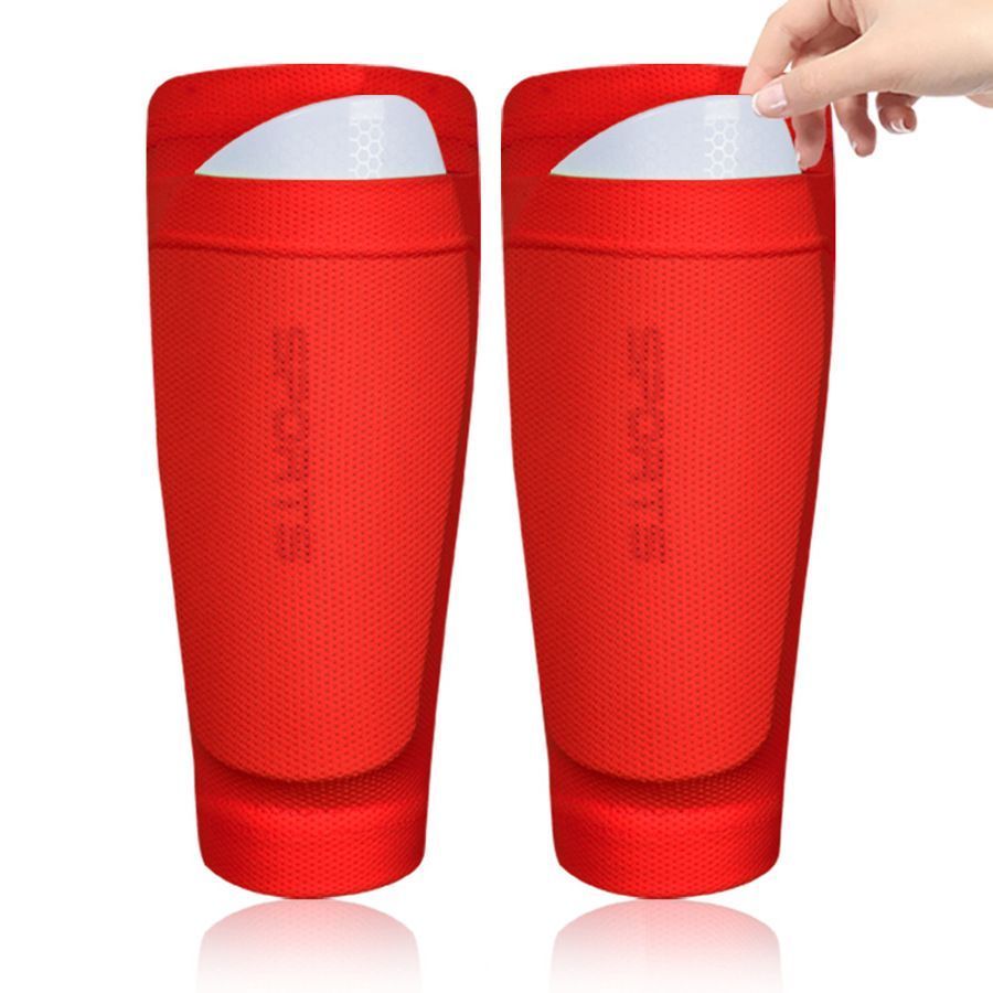 2 Pairs Soccer Shin Guard Sock White Size S