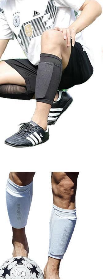 2 Pairs Soccer Shin Guard Sock Black Size M