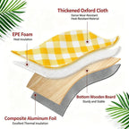 Thickened Foldable Aluminum Foil Insulated Picnic Basket-Red chequered pattern