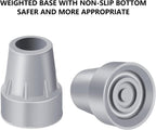 Large Inner Diameter 19mm Grey Crutch Rubber Ferrules