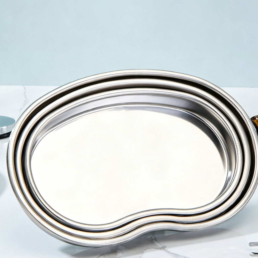 Medium Curved Tray 201 Stainless Steel 2pcs