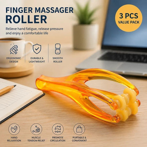 Elastic Finger Roller Massager Hand Fatigue Comfort (3Pcs)