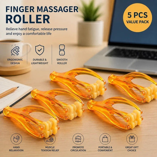 Elastic Finger Roller Massager Hand Fatigue Comfort (5Pcs)