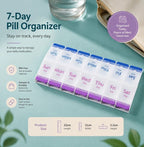 Press Type 14 Grid Tablet Storage Box Independent Compartments Travel Pill Case 2Pcs