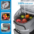 Outdoor Camping Insulated Cooler Backpack for Picnic Hiking (Black)